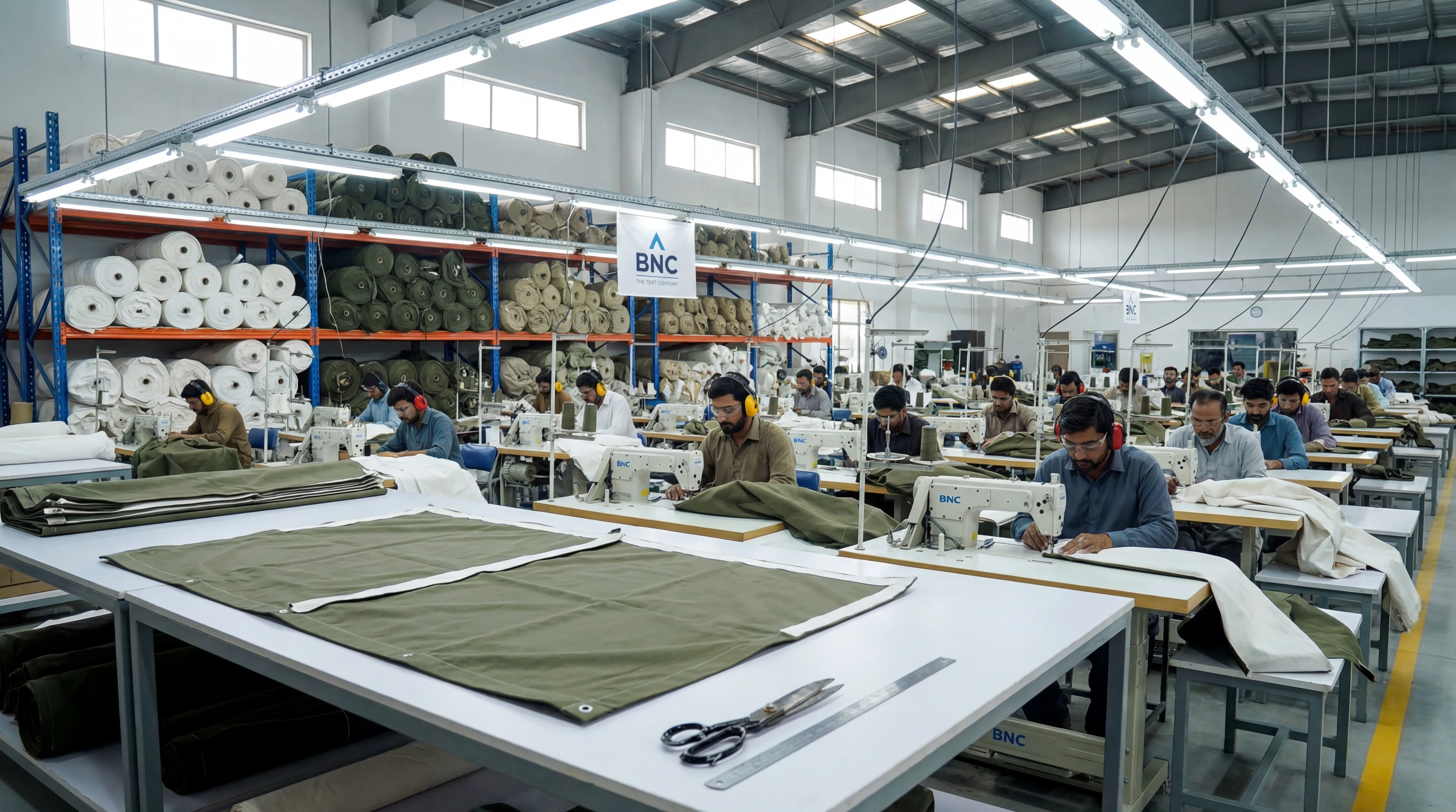 BNC tent manufacturing facility